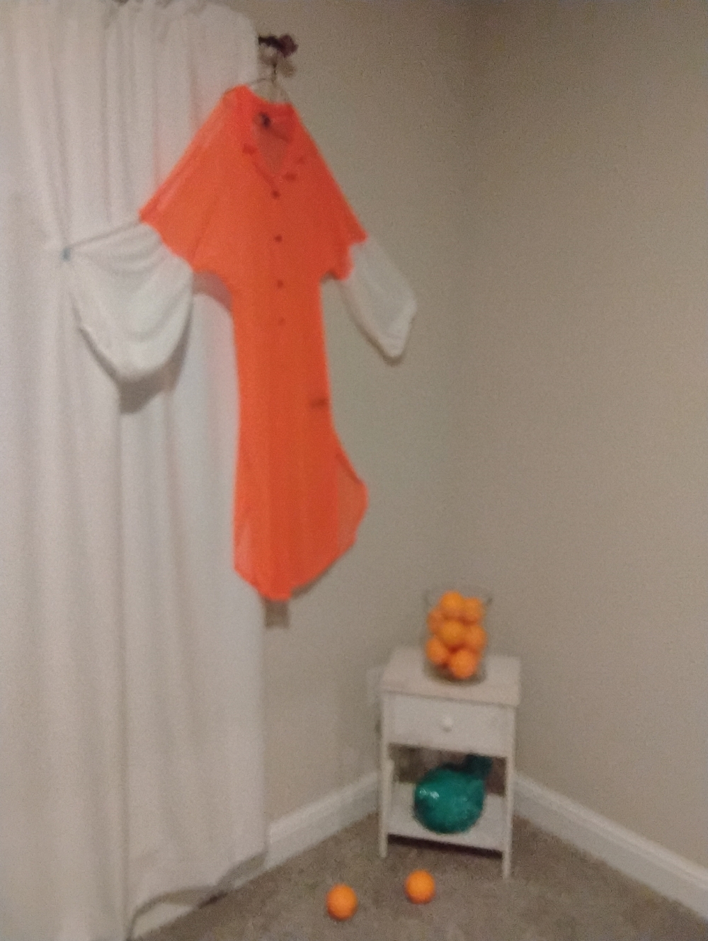 Bright Orange Button-Up Shirt Bohomain  Dress...